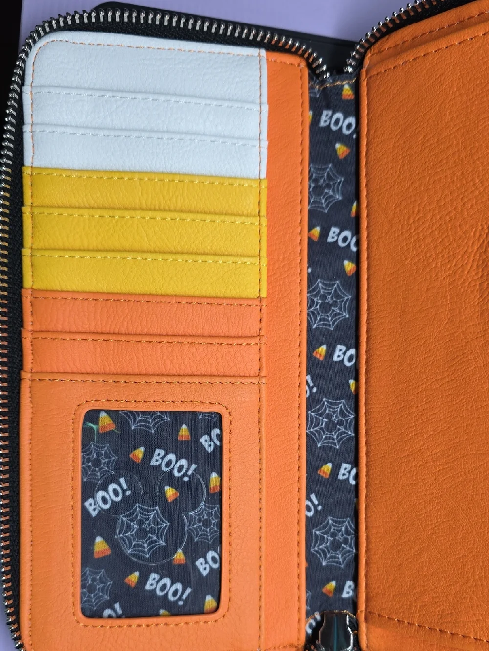 LF NWOT Mickey, Minnie Halloween Pumpkin Zip Wallet - Picture 2 of 9
